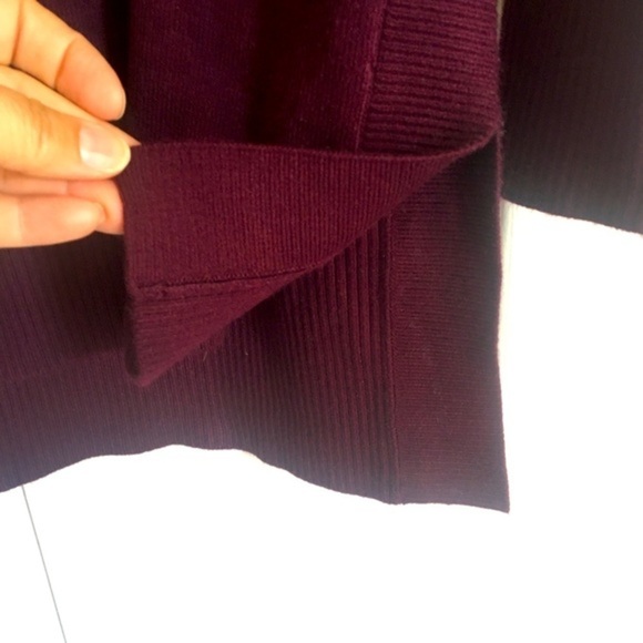 French Connection Oversized Cowl Neck Long Wine Sweater, S - Picture 6 of 8